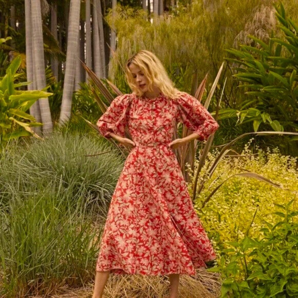 DOEN EDESSA DRESS IN JARDIN MAJORELLE